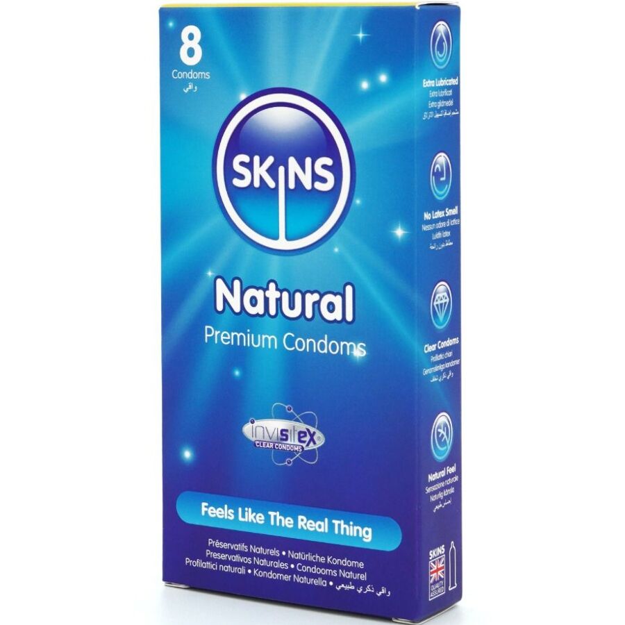 SKINS - NATURAL PREMIUM CONDOMS PACK 8