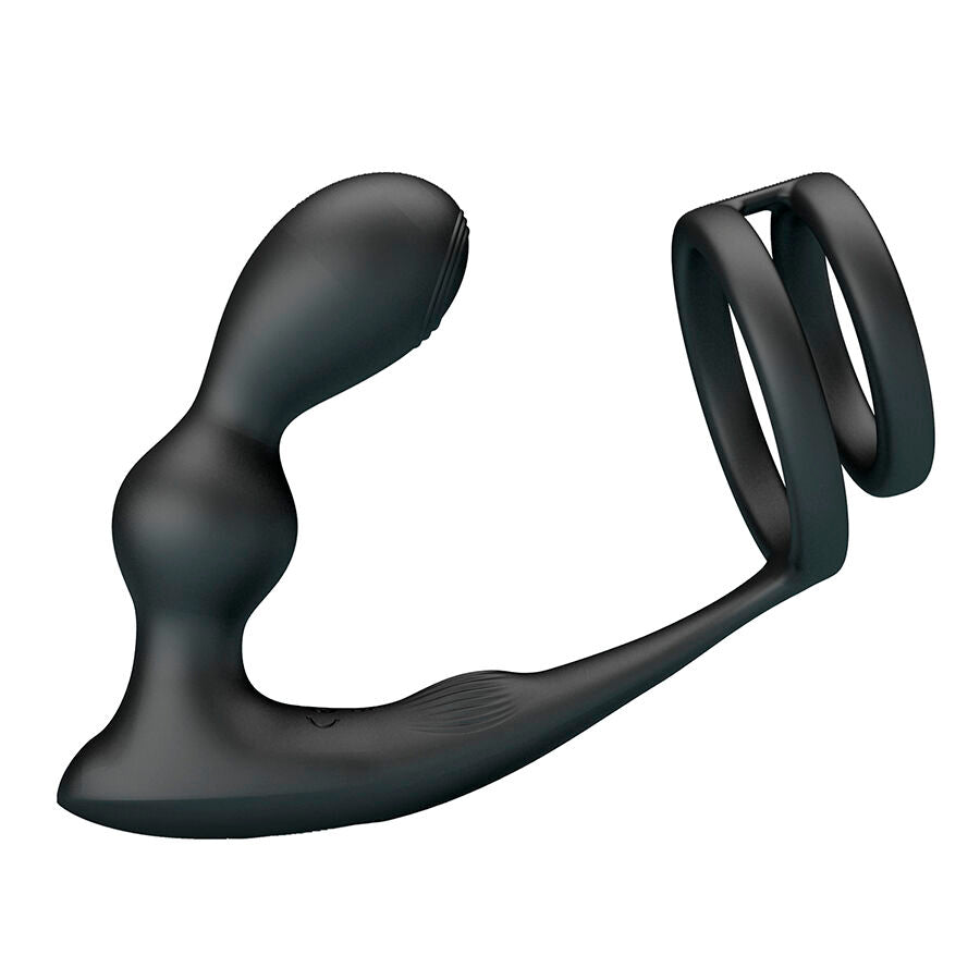 MR PLAY - VIBRATING ANAL PLUG WITH PENIS RING REMOTE CONTROL